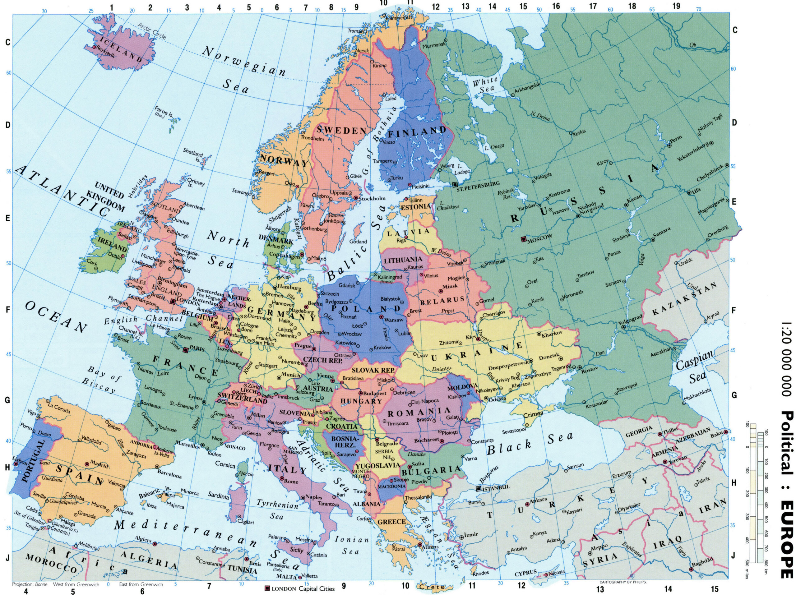 Political map of Europe