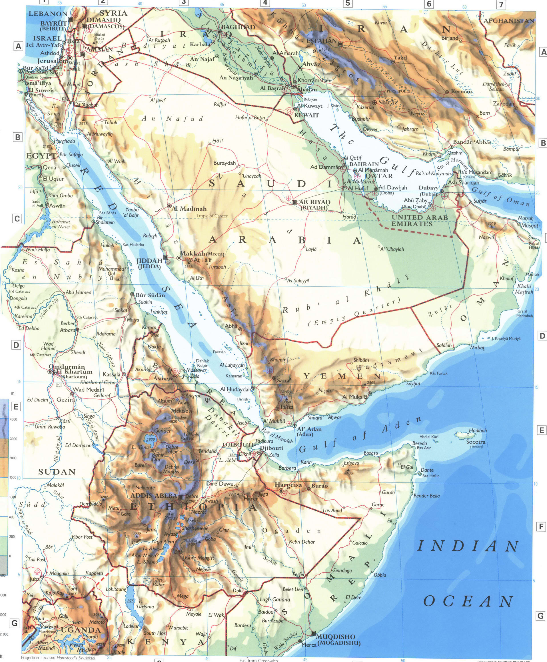 Arabia and The Horn of Africa map