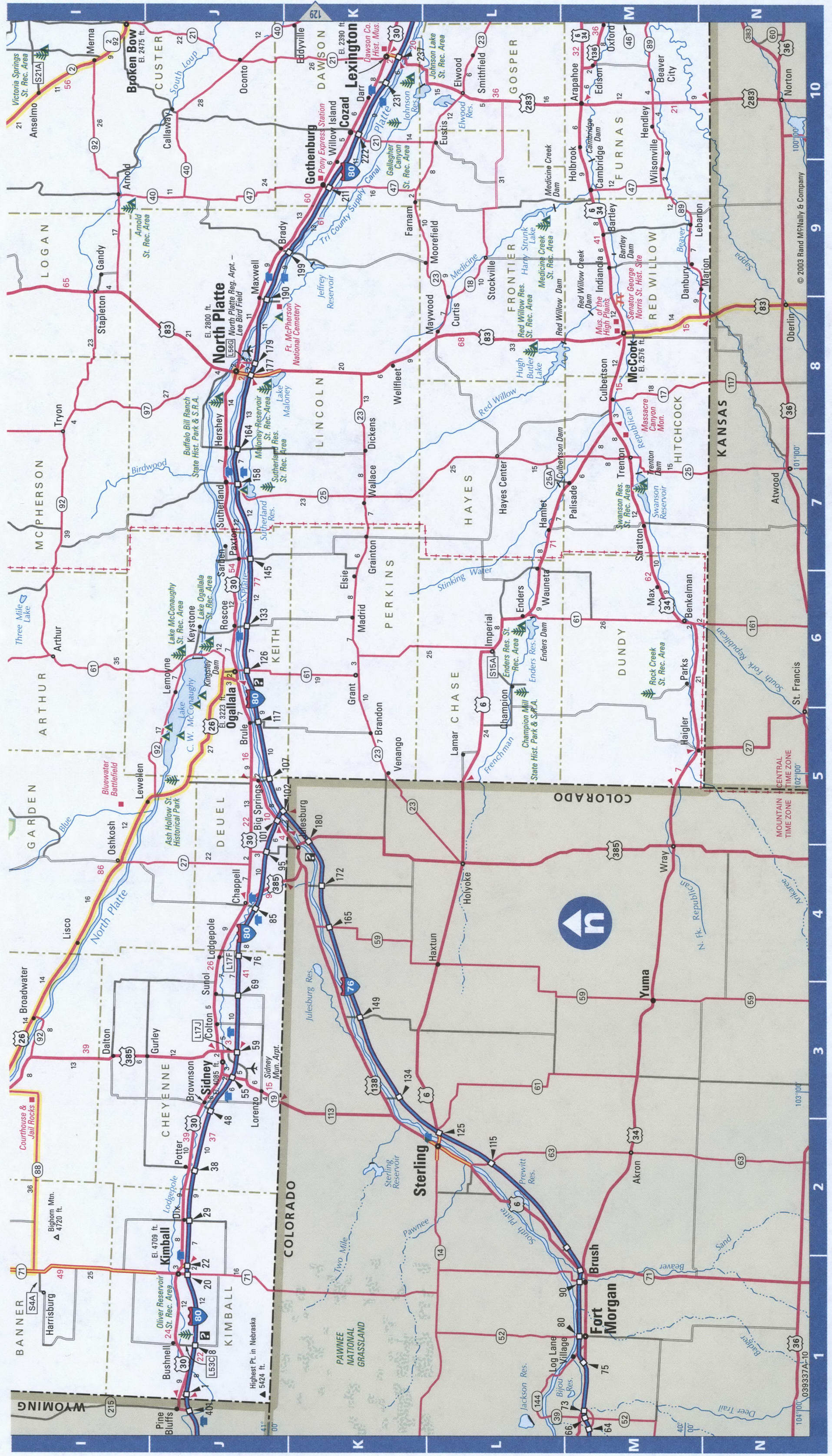 West Nebraska map