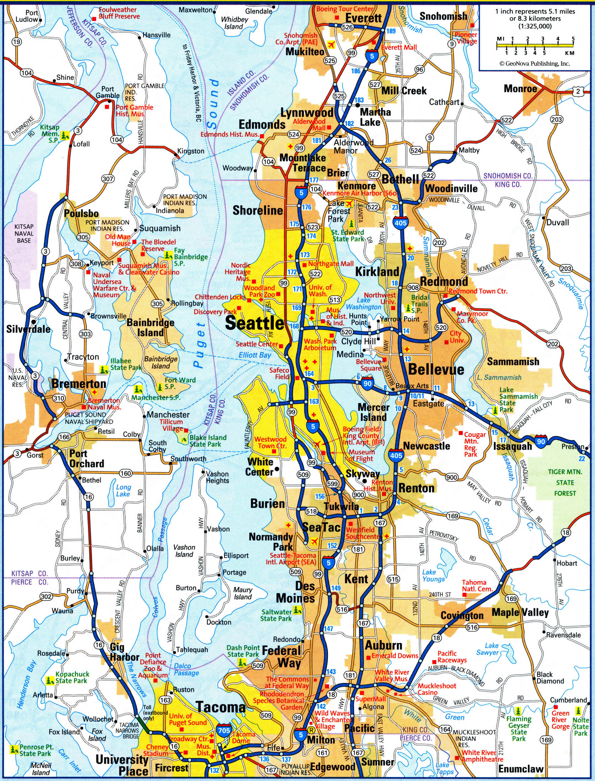 map of Seattle city