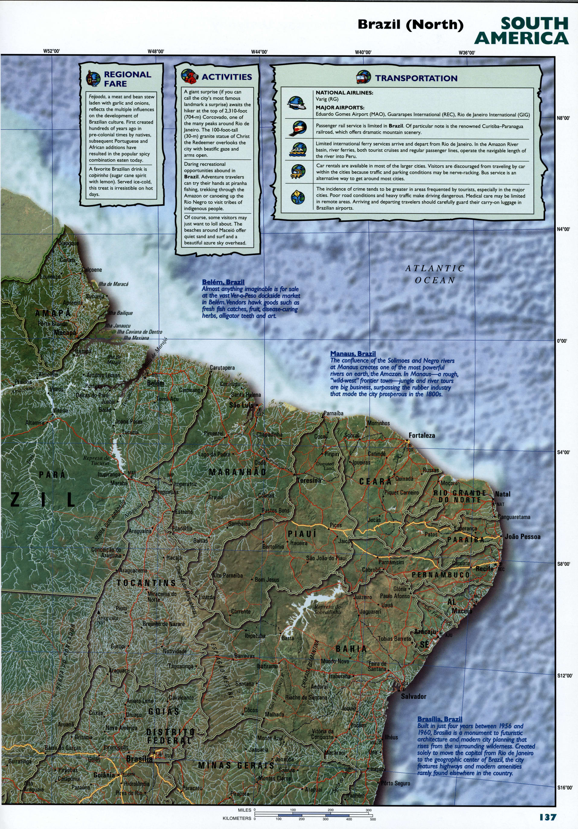 North Brazil detailed map