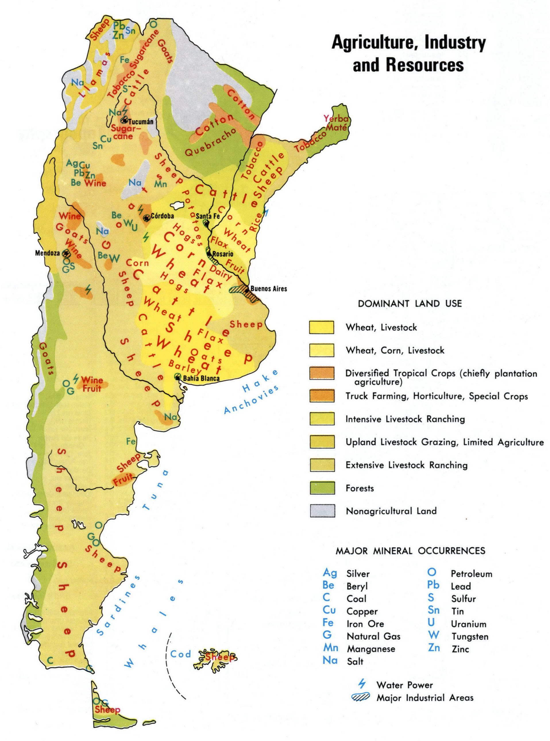Resource map of Argentina