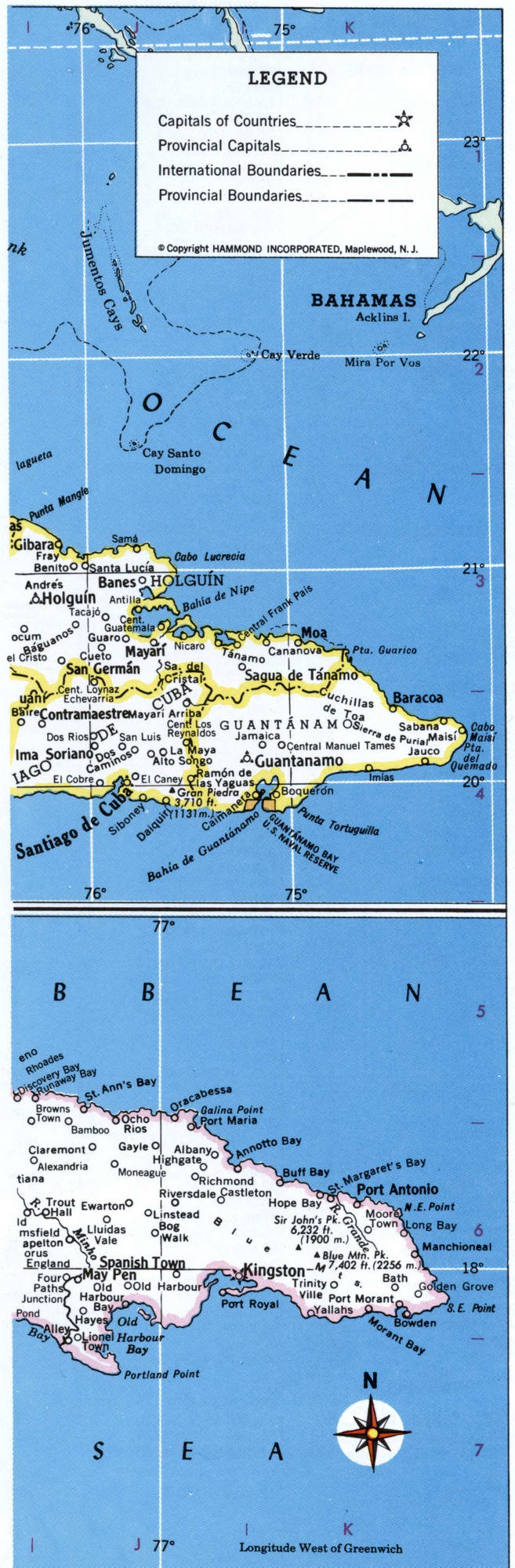 West Indies detailed map