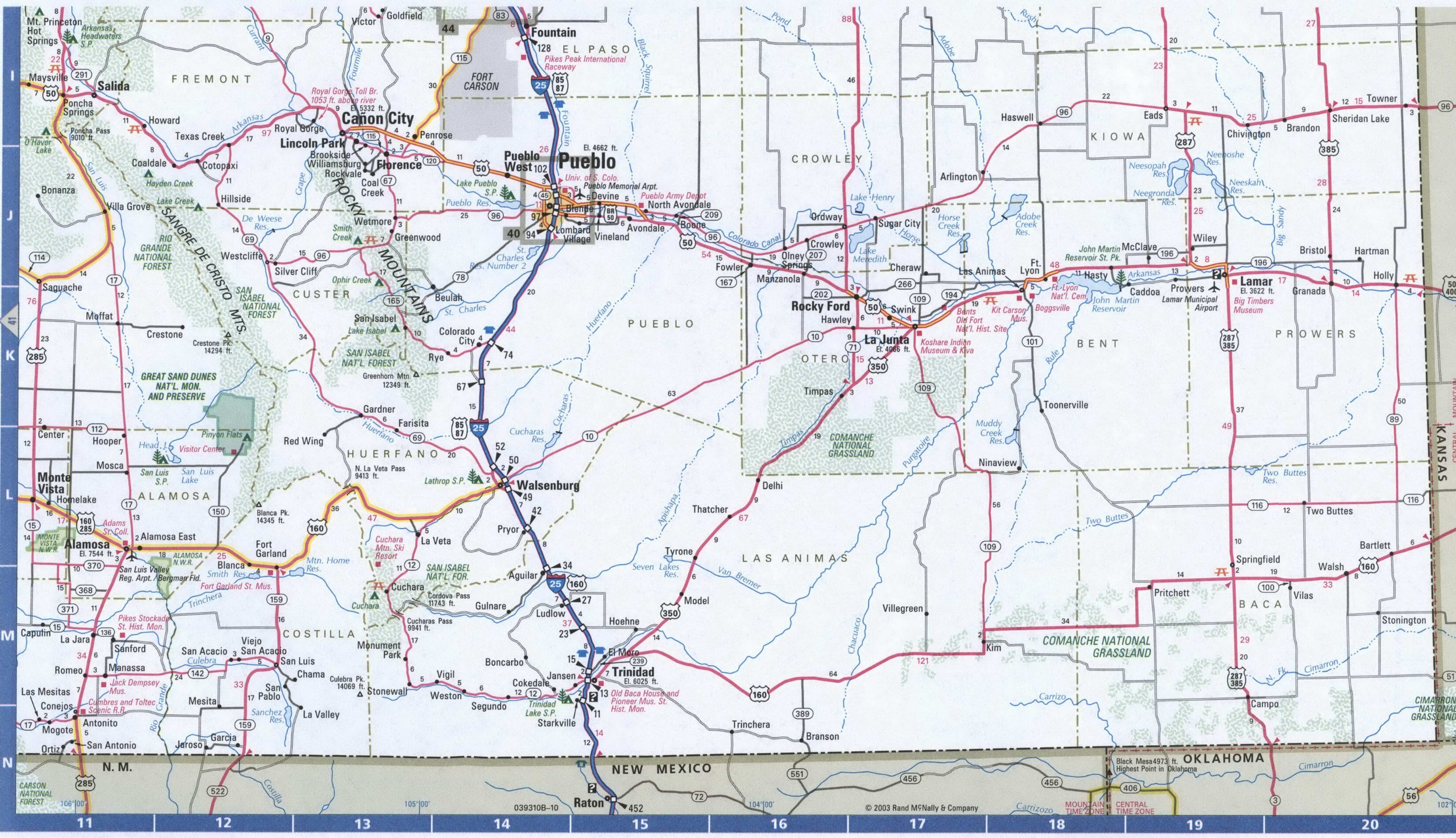 Colorado detailed road map