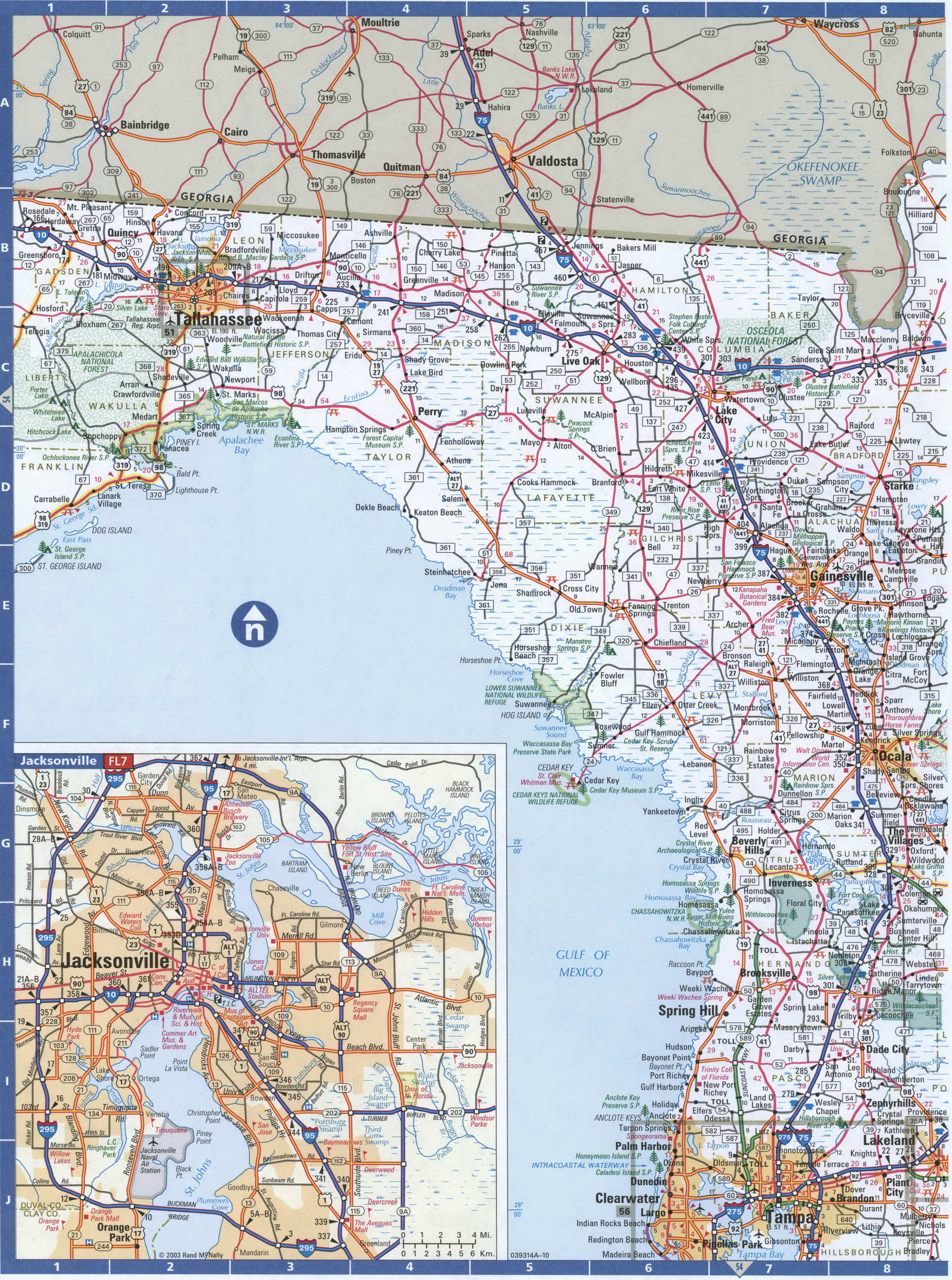 North Florida map