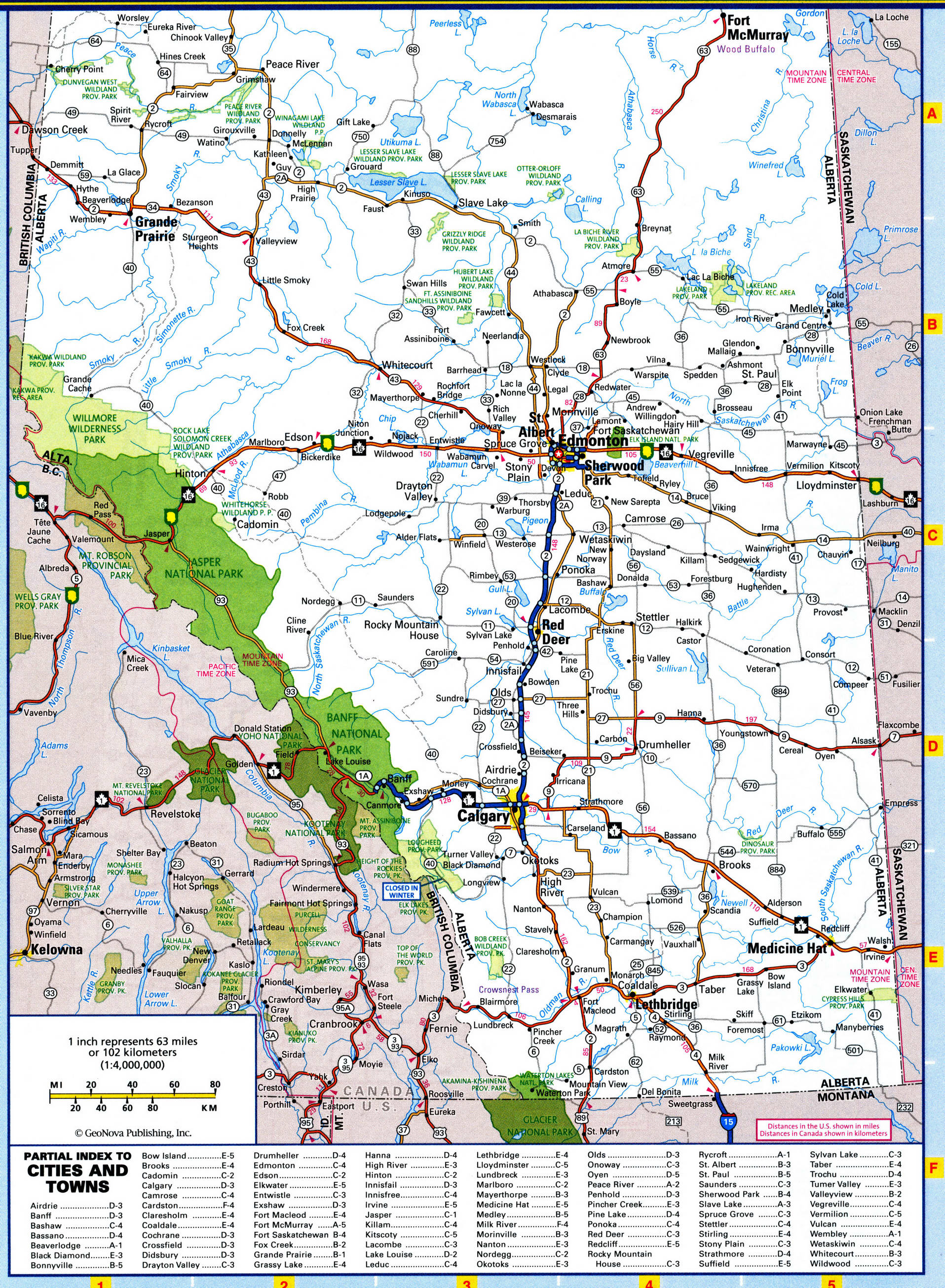 Alberta hyghway map