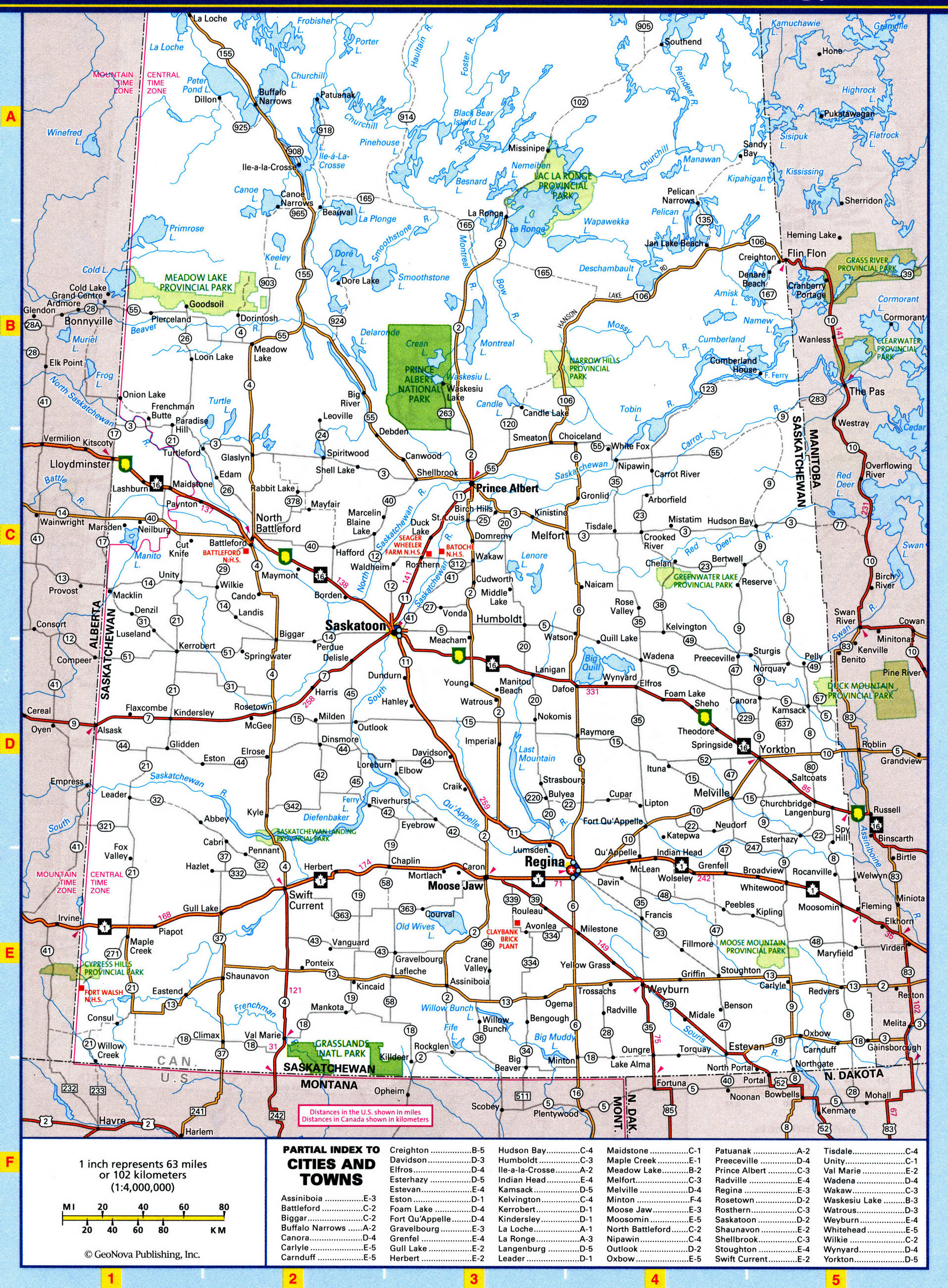 Saskatchewan highway map