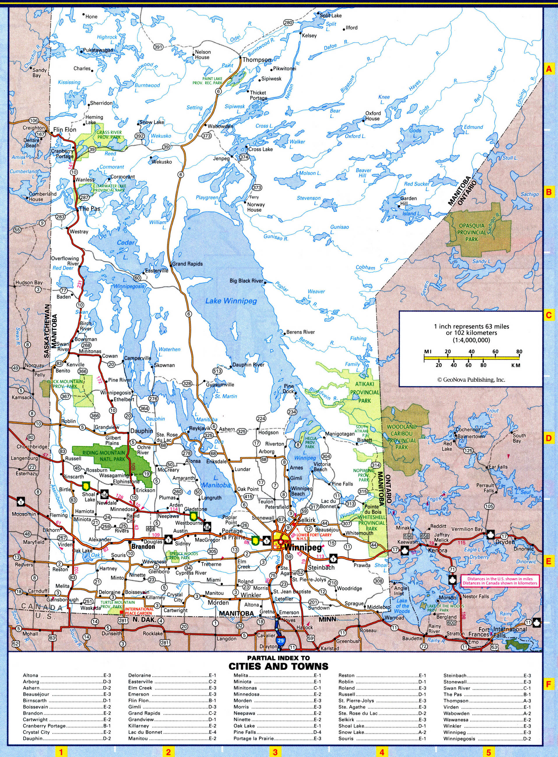 Manitoba highways map