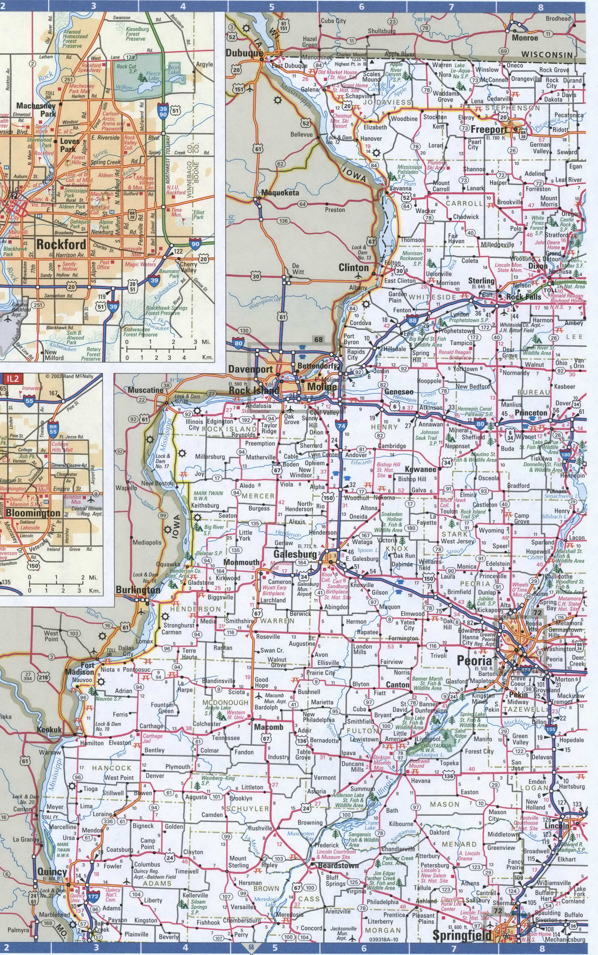 North Illinois map
