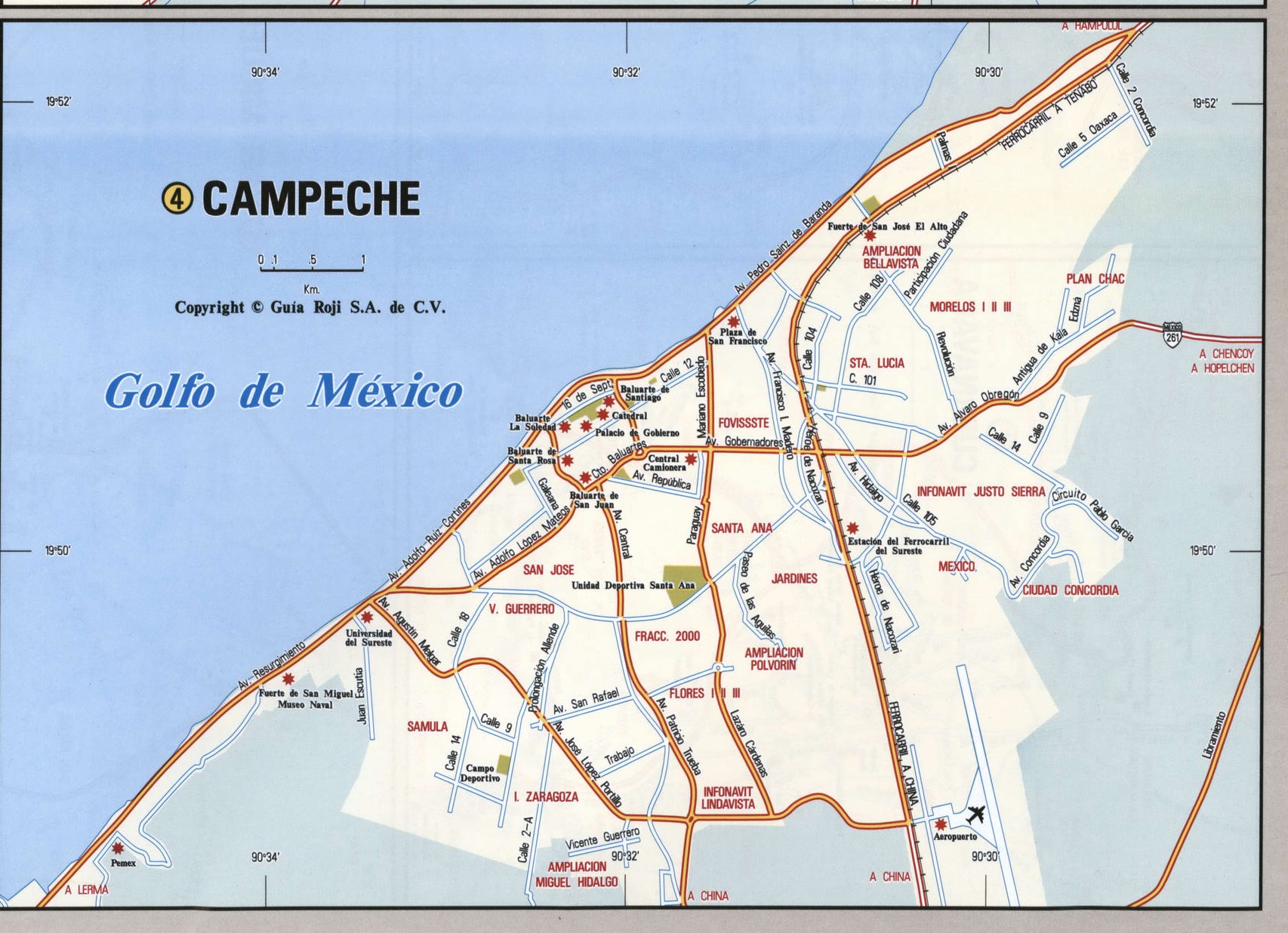 Campeche city map