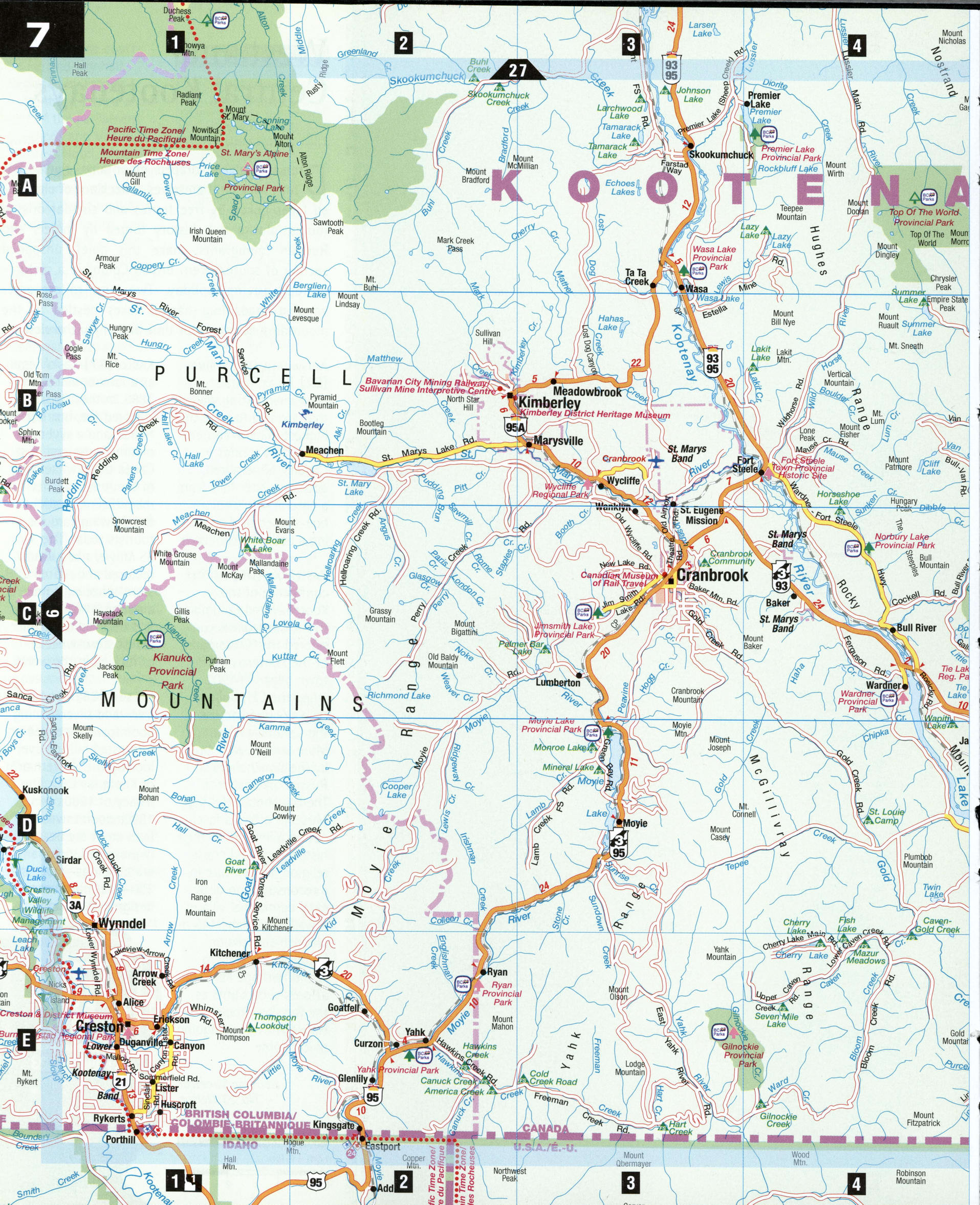 Kootenay map