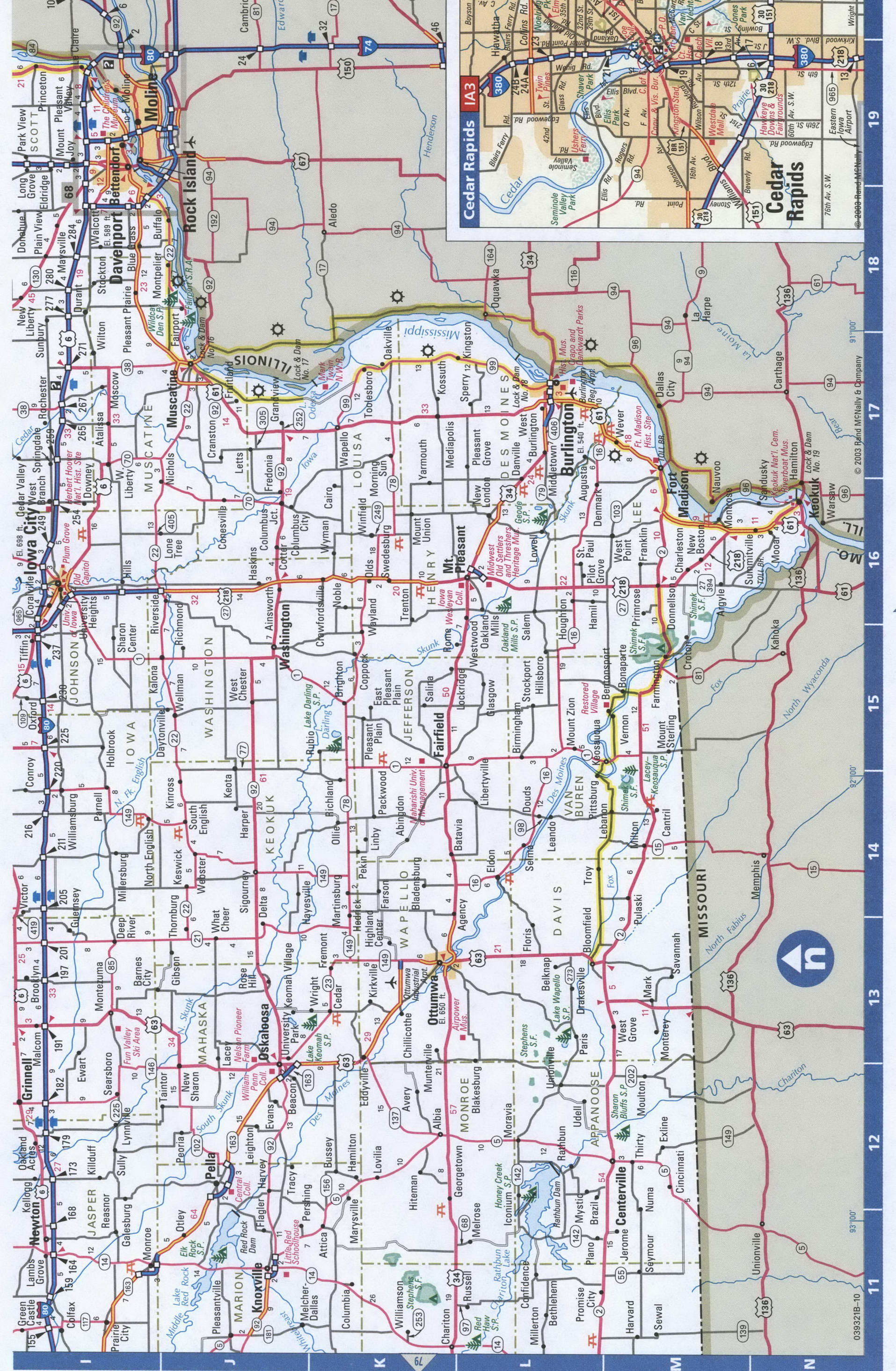 Eastern Iowa map