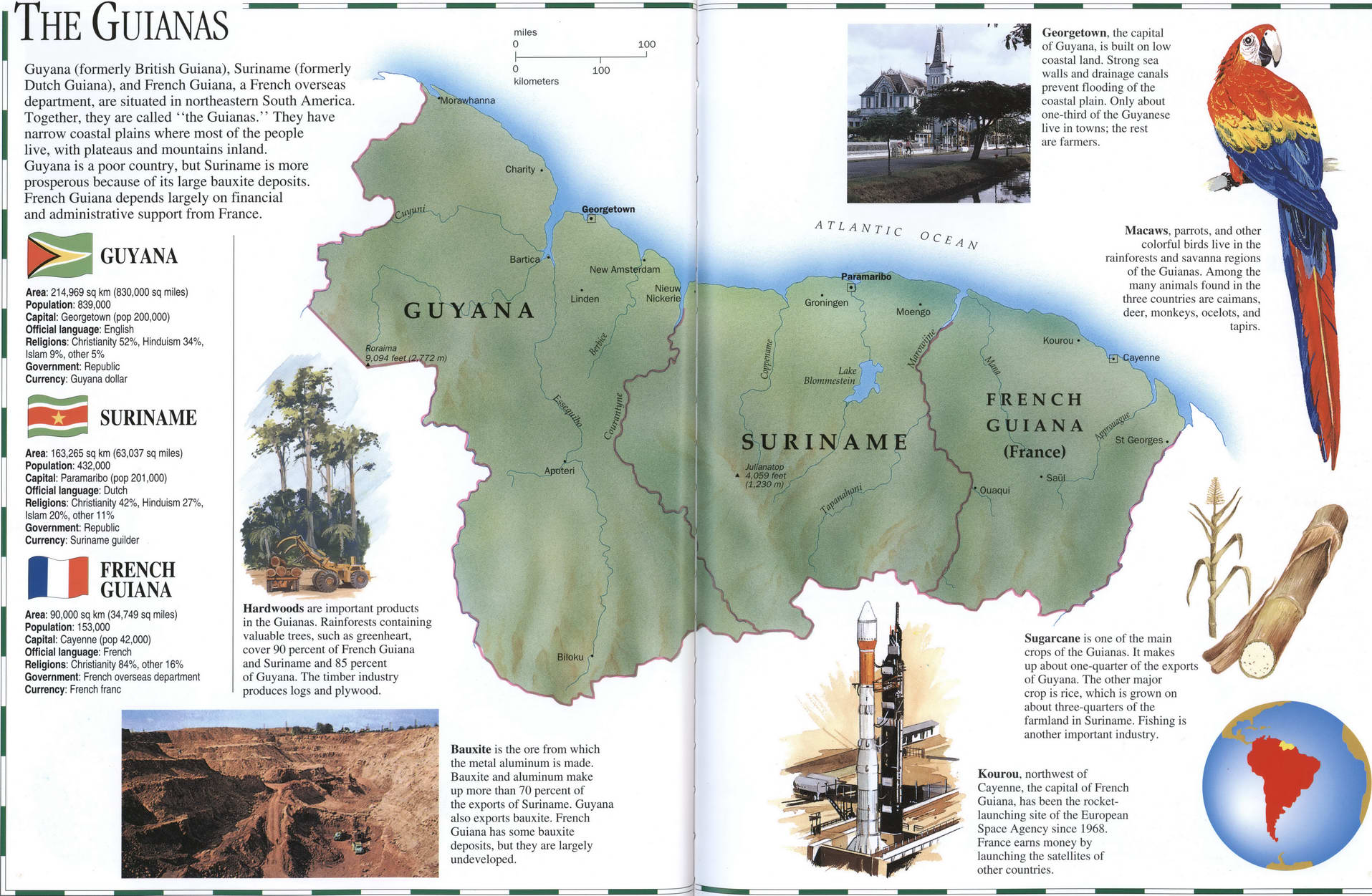 Geography map of Guyana