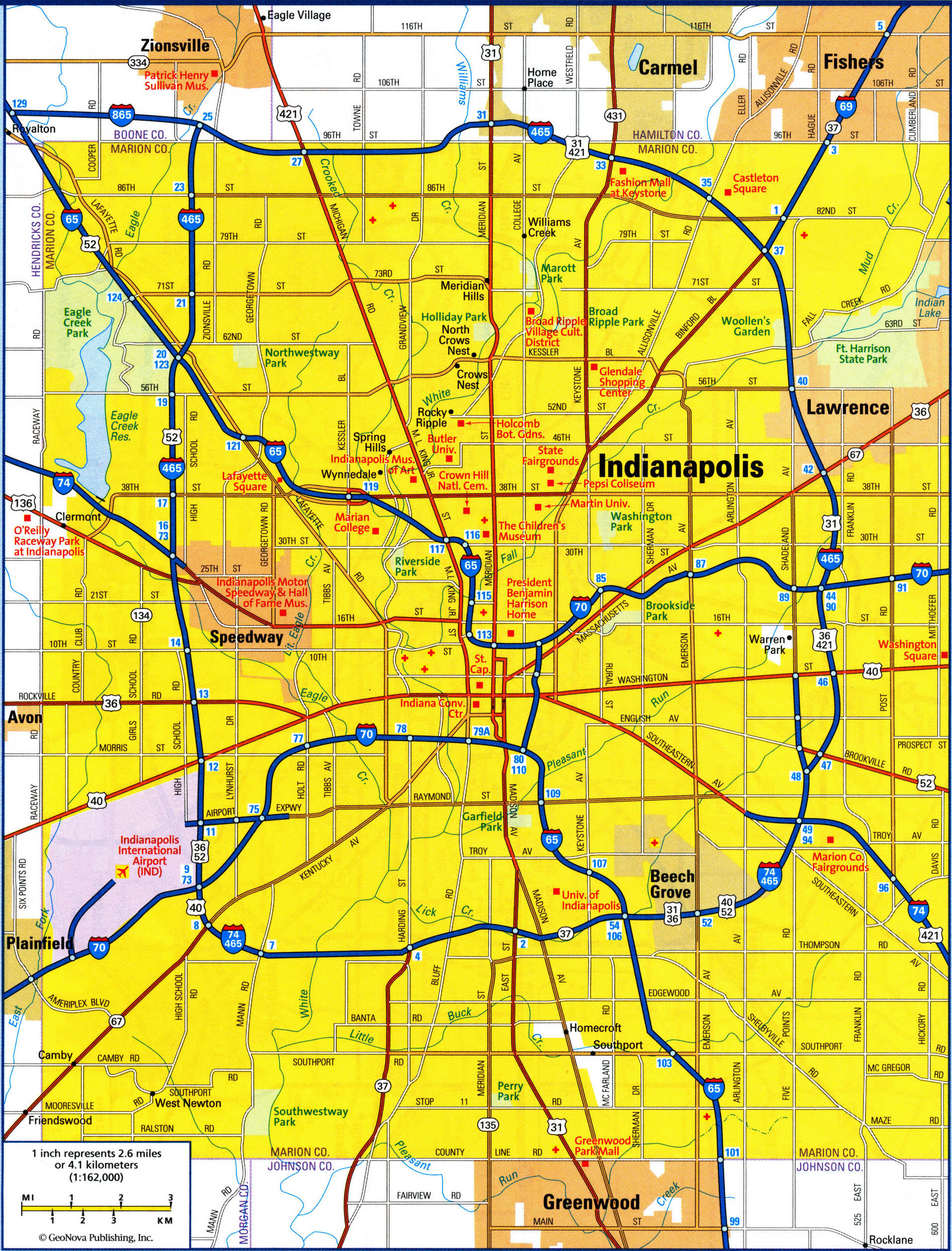 Indianapolis Map Map Of Indianapolis Map Of Indianapolis Indiana