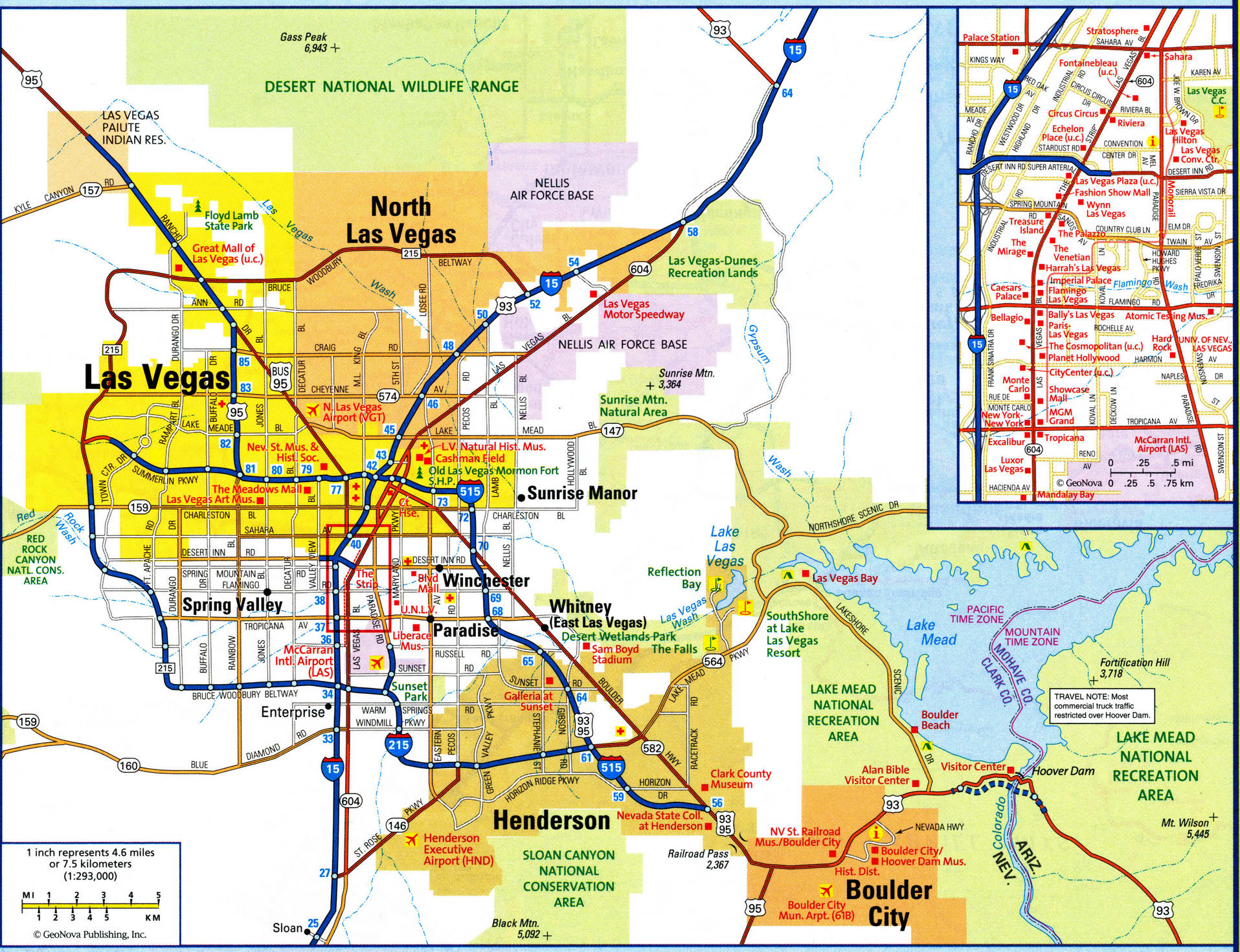 Map of Las Vegas city