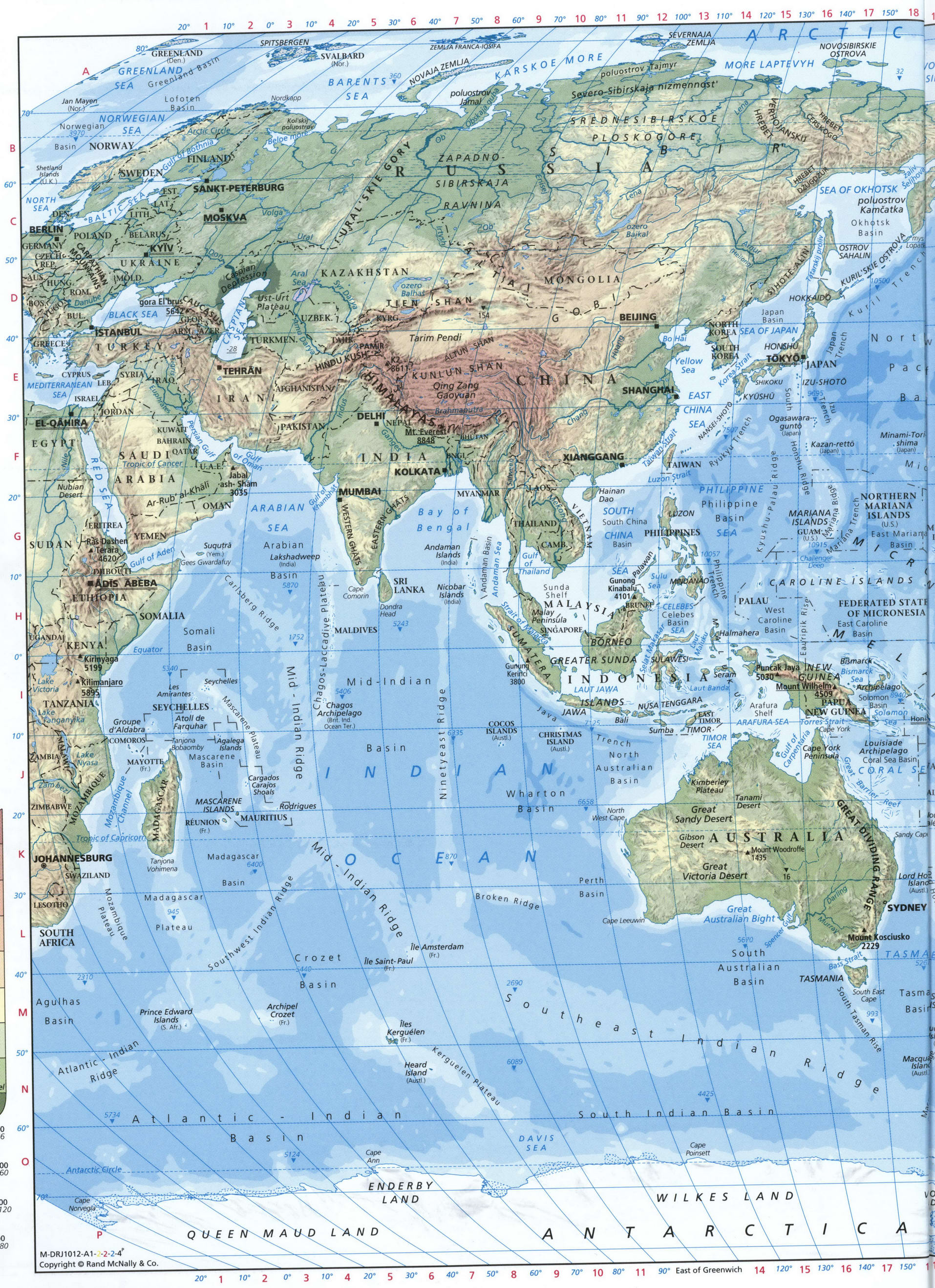 Indian ocean map