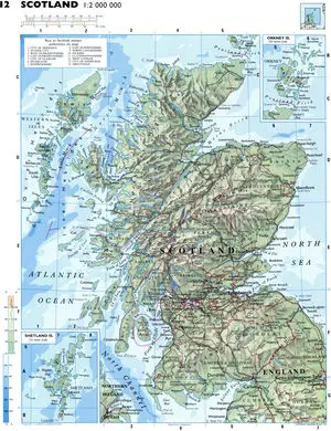 Scotland physical map