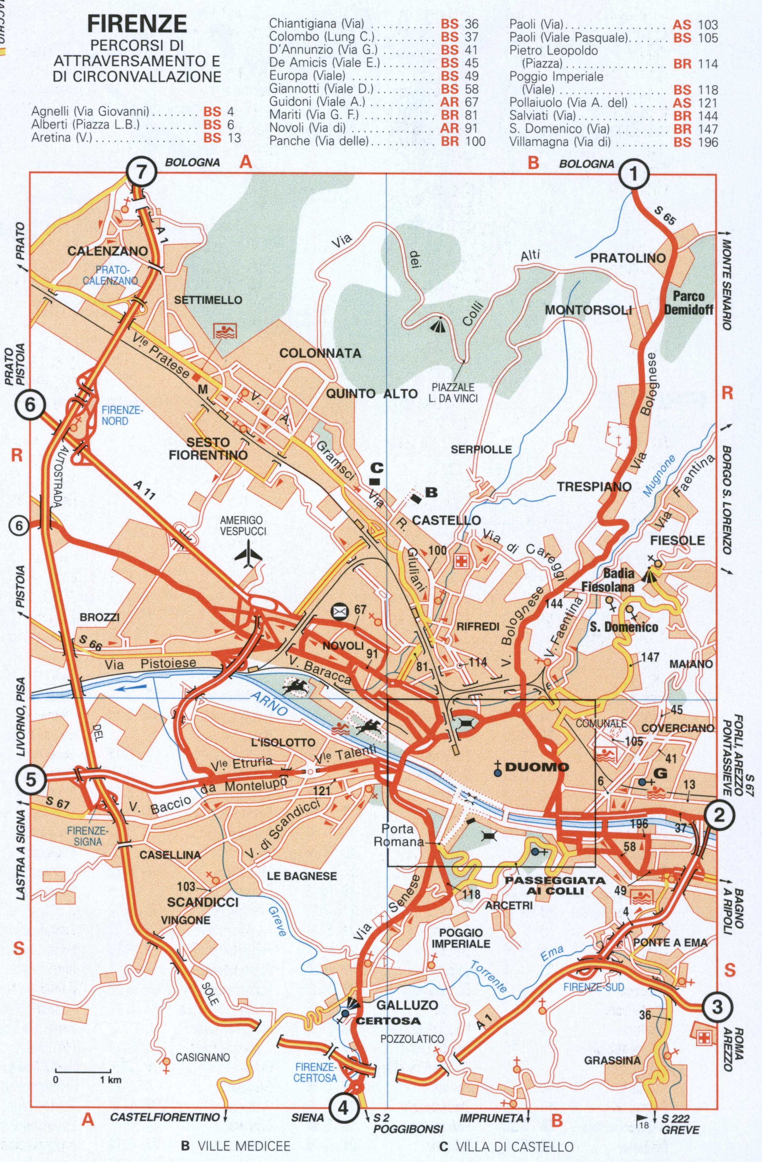 Firenze tourist map