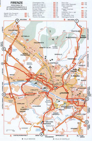 Firenze tourist map