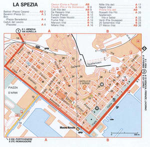 La Spezia (Italy) tourist map