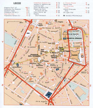 Lecce (Italy) tourist map