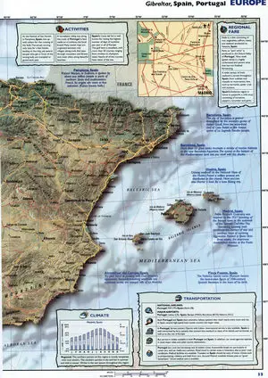 Detailed map of Spain for travelers with cities and roads