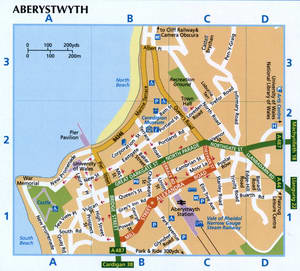 Aberystwyth tourist map