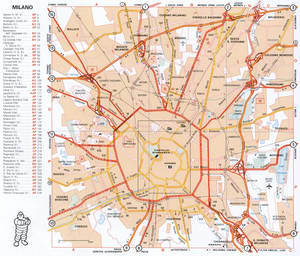 Milano tourist map