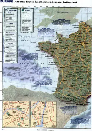 Map of France with cities and towns