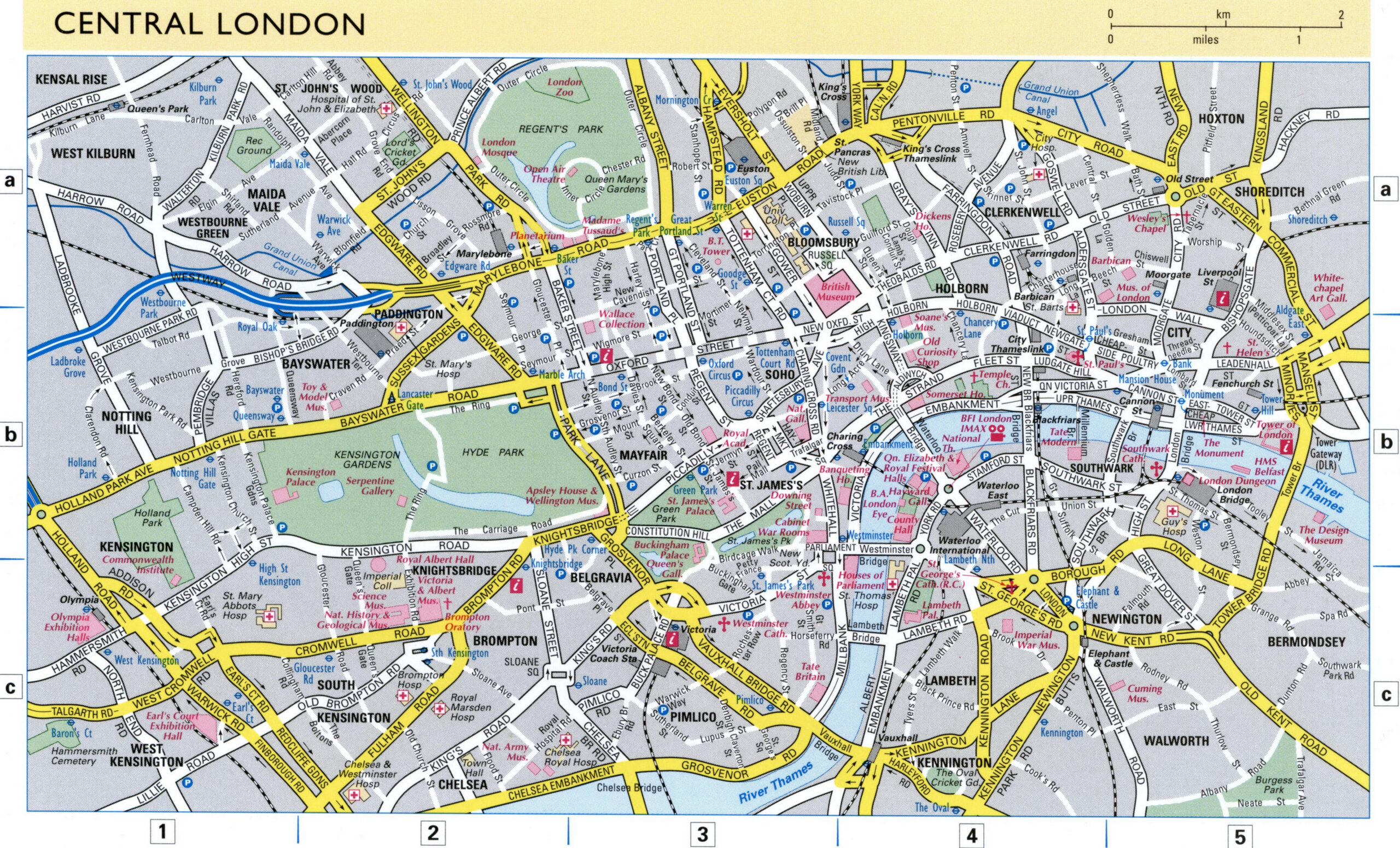 central London road map