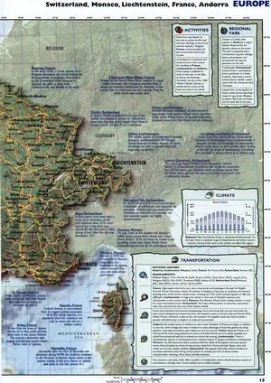 Map of France with cities and towns