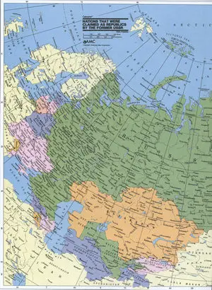 Political map of the USSR