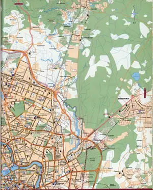 Large street map of Saint Petersburg with attractions
