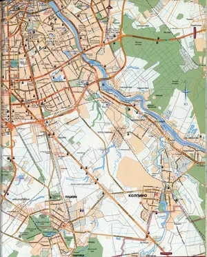 street map of Saint Petersburg with attractions