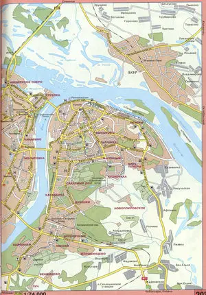 Street map of Nizhny Novgorod (Russia) for drivers