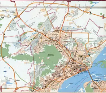 Large street map of Saratov with attractions