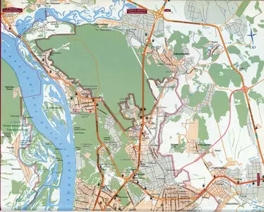 Large street map of Samara with attractions