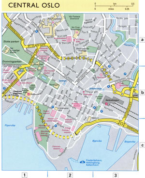 map of the center of Oslo