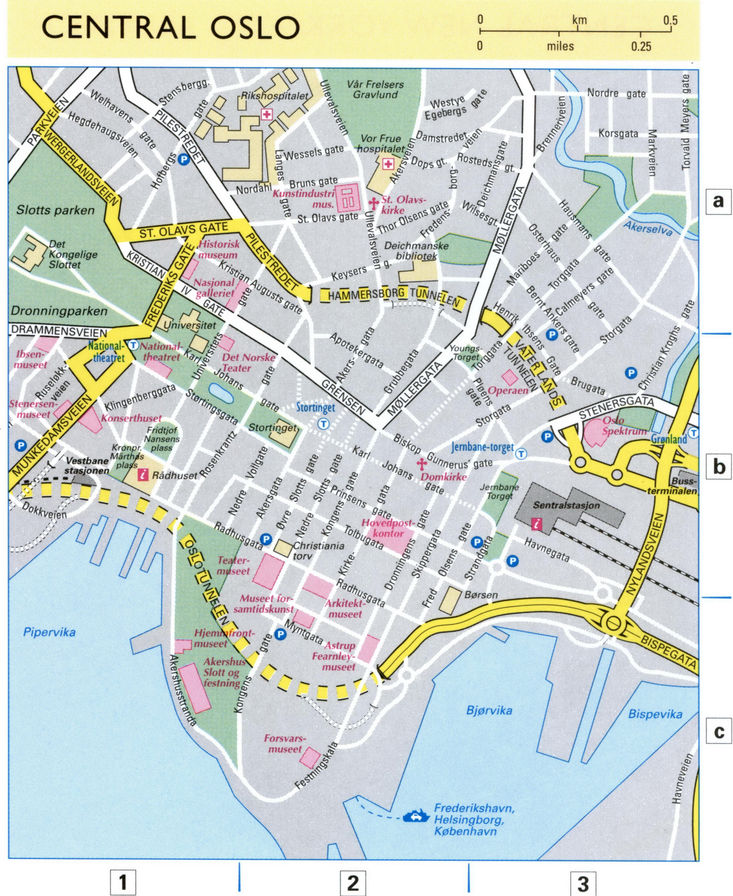 Oslo city center map