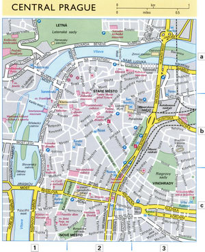 Prague city center map