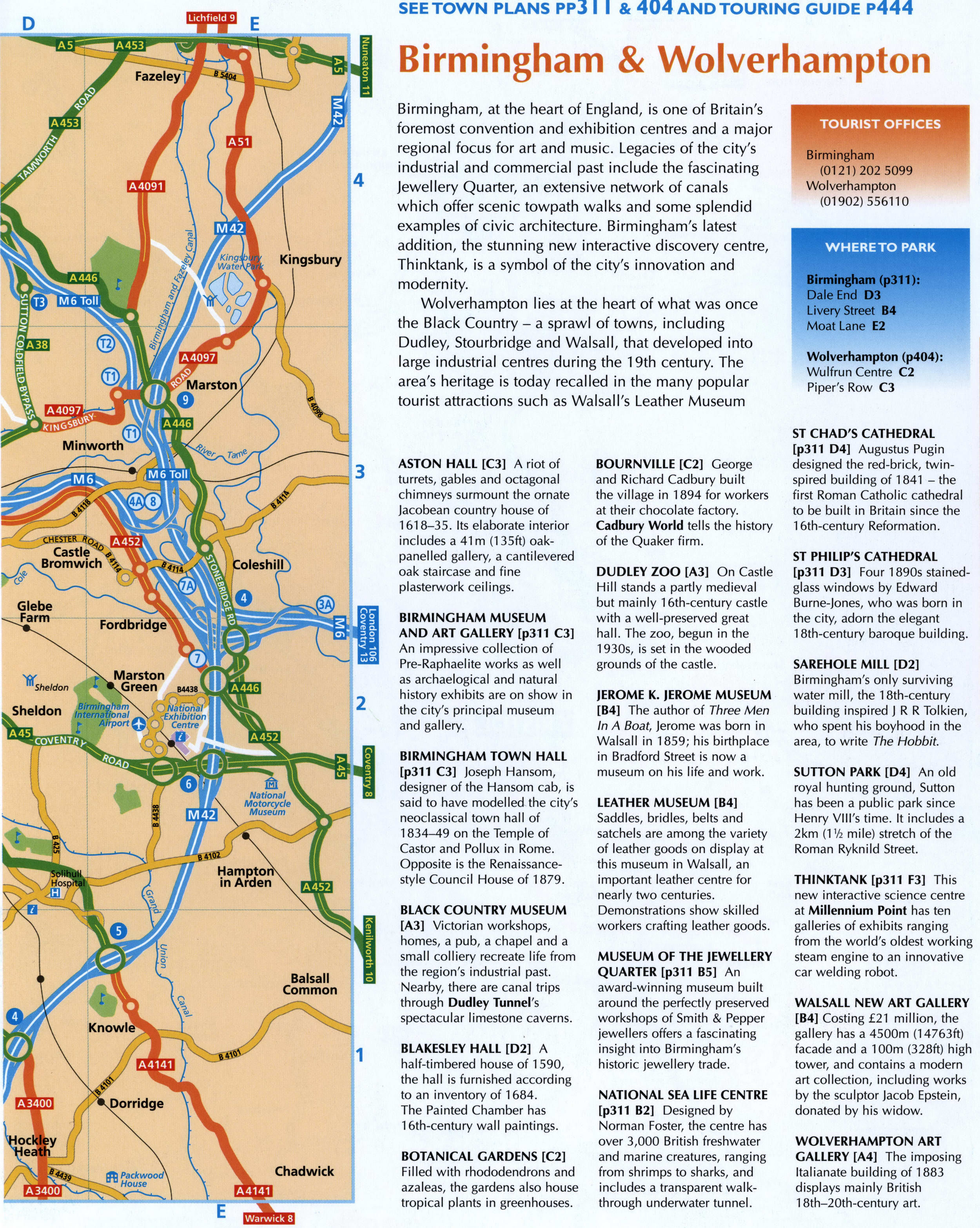 Birmingham & Wolverhampton road map