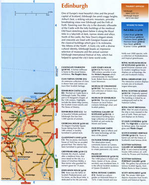 Road map of the Edinburgh area