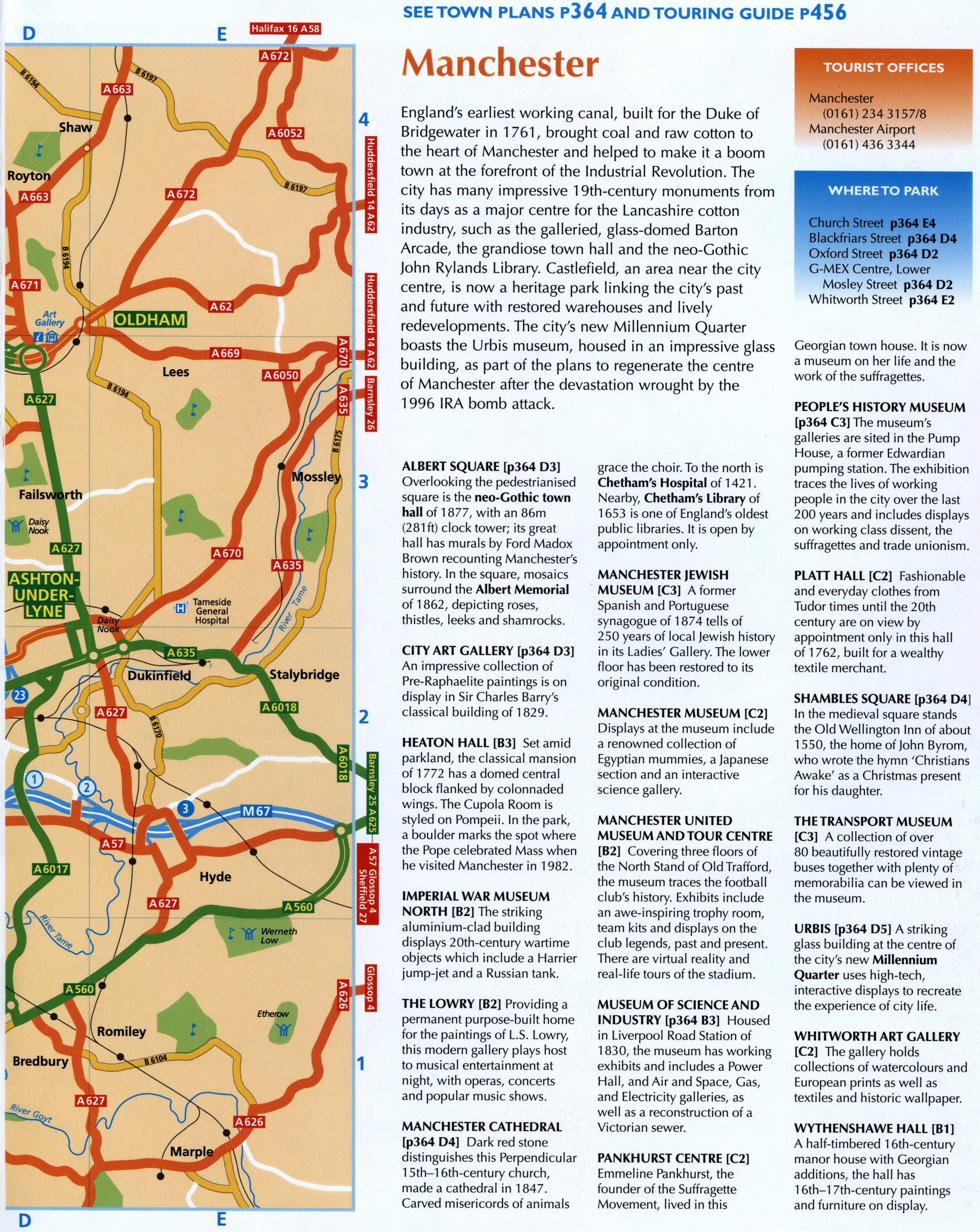 Map of Manchester's motorways and surrounding areas