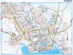 Cartagena tourist map with attractions
