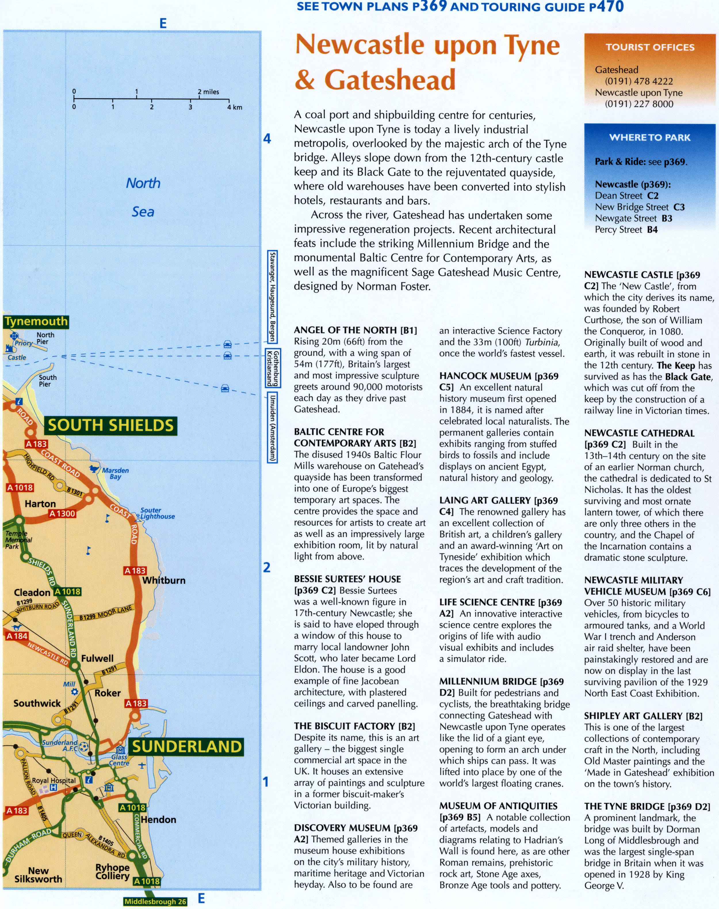 Map of Newcastle and Surroundings for Drivers