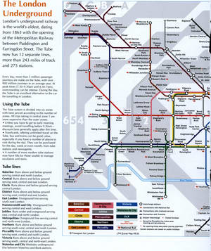 Large map of the London Underground