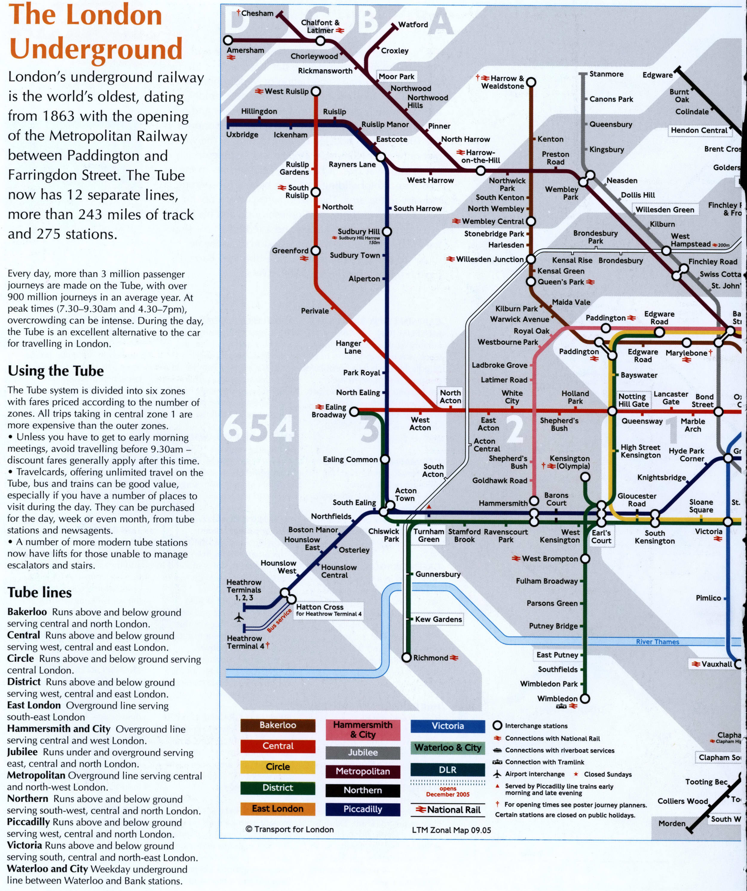 Large map of the London Underground