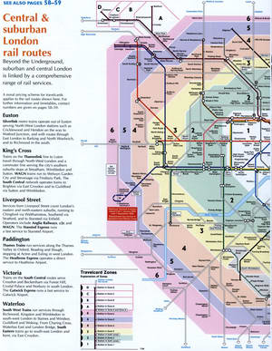 Large-scale map of London's railways and surroundings