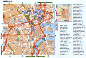 Aberdeen tourist map