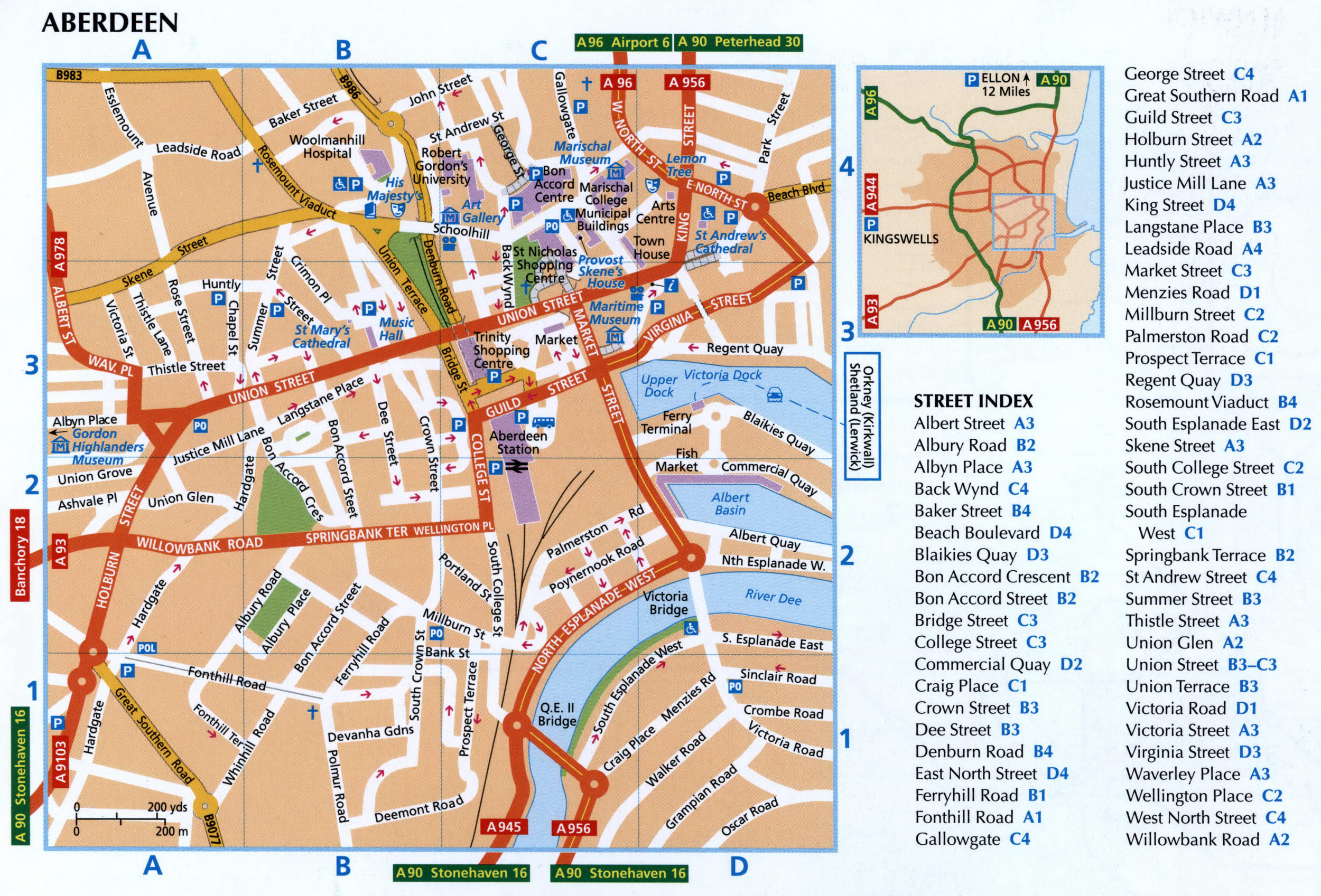 Aberdeen tourist map